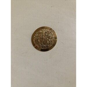 Large Vintage Gold‎ Colored Lattice Classic Brooch Pendant 1960’s